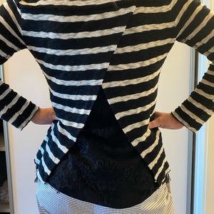 Women’  BMWM split back striped blouse
